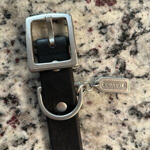 Coach Black Leather Large Dog Collar Used
